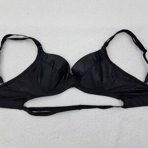 Vogue Dessous Bra‎ 34C Black Satin Strappy Underwir